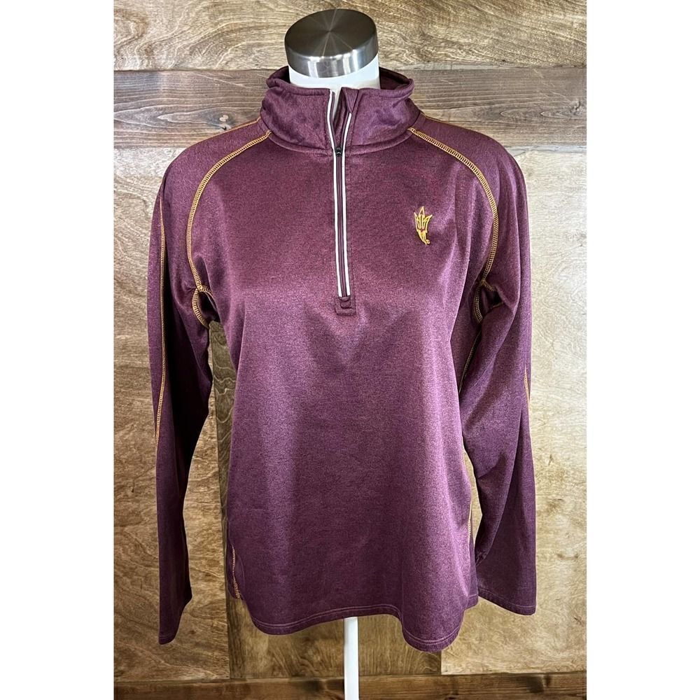 Knights Apparel Arizona State Sun‎ Devils Maroon Quarter Zip Pullover Large